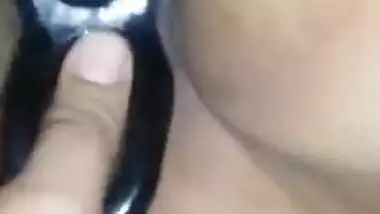 playign with my milf sana vagina