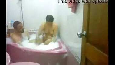 Mature aunty having shower sex with devar