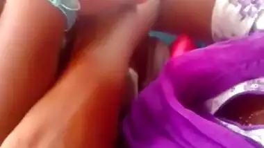 Tamil young college girl boobs cleavage & grouping in bus 5