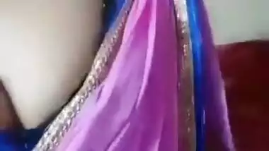 Desi wife showing nipple to impress husband