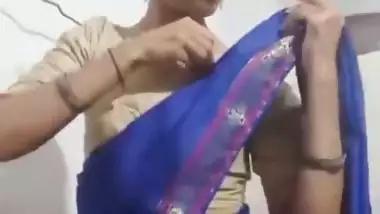 Beautiful girl stripping sari