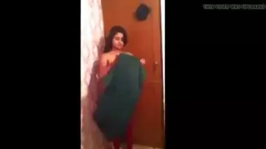 Indian girl bathing 