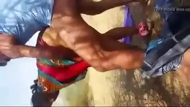 Indian village aunty sex clip with hubby outdoors