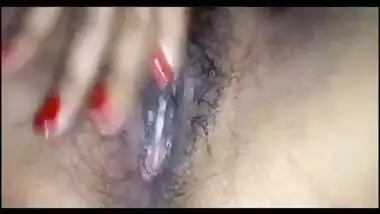 Horny bengali boudi fingering hairy pussy