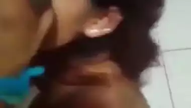 Indian GF engulfing dick of her boyfriend in a hotel room