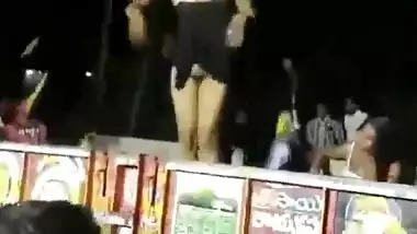 Two Indian girls dance like porn stars during crazy outdoor festival