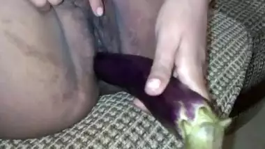 Salma, Bangladeshi Girl Having Fun With Brinjal - 3