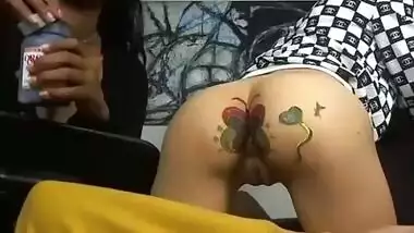 Painted ass mulatto