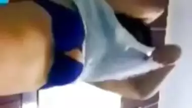 Extremely Cute GF Likes to Play with her Titties during Videocall with her BF