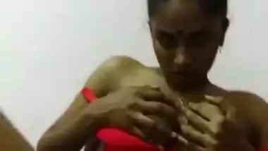 Horny Indian Hot Wife Play With Her Boobs And Pussy