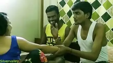 Indian Hot xxx Bhabhi fucking with two brother in law!! Clear dirty talk.. Ohh my god