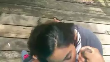 Indian Teen BJ and Facial Outside