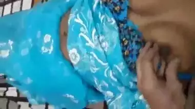Blue saree Indian bhabhi fucked hard
