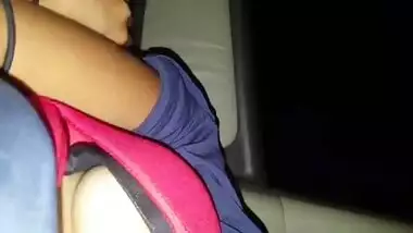 Enjoying Watching Sexy Boobs Of Drunk Desi Chick In Car