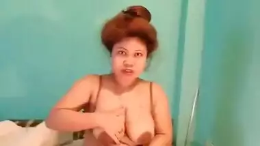 Booby Bangladeshi bitch showing her nude body