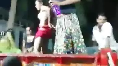 Sexy Hijra Stripping On Stage During Record Dance Night