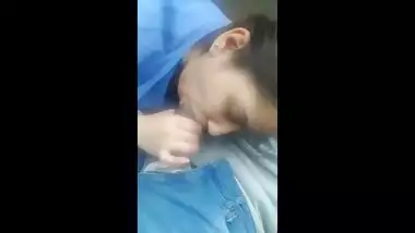 neha bhabhi in car sucking hubby cock