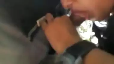 Beautiful girl giving blowjob outdoor when they gone for jungle trip