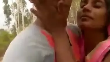 Bhabhi with young lover outdoor