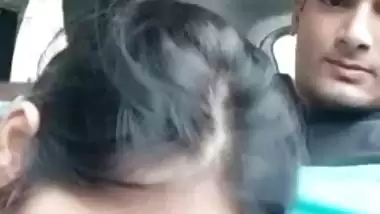 Shy Desi XXX girlfriend sucks her lover’s cock in car MMS