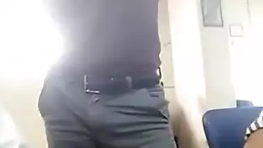 Boss grabbing employee ass