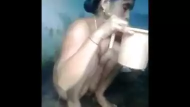 sexy indian GF bathing bf captured