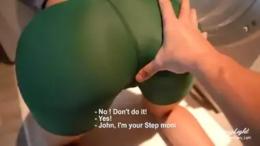 Step Son fucked Step Mom while she is stuck in washing machine Facial Cum in Mouth / Dad is not home