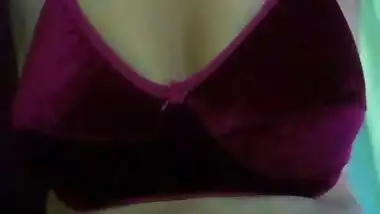 Desi wife Kajal boob pressing and nipple play by hubby