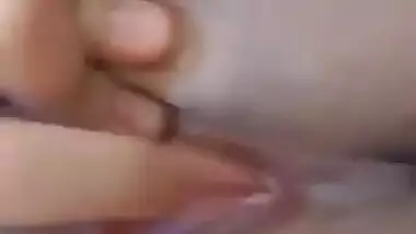 Cute girl fingering hard