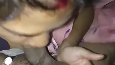 Chubby housewife sucking dick of her pervert husband