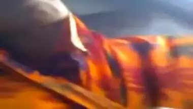 Groping Satin saree aunty in bus