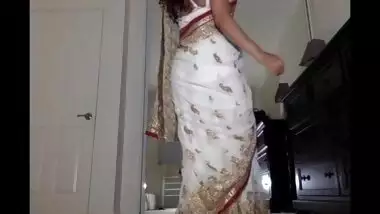 Desi And Horny Bhabhi Maya’s Erotic Saree Strip