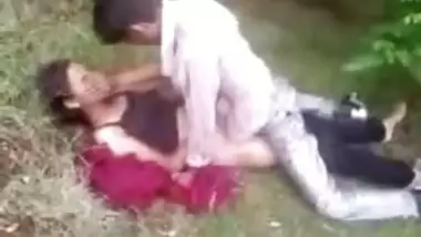 Young indian village couple fucking in forest...