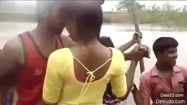 desi village boy group dance dance with local randi on boat