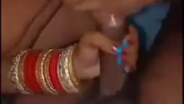 Newly-married Punjabi wife sucking her husbandâ€™s penis