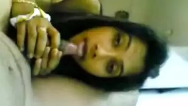 Indian babe sucks cock like a pro and then rides