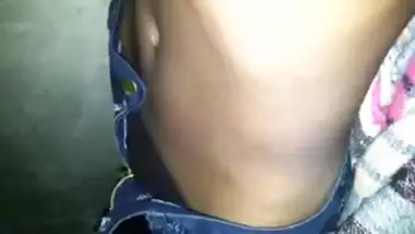Indian whore gets her tit pinched by boyfriend
