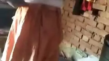 Desi Village Bhabhi Wearing Clothes While Hubby Recording