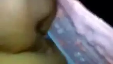 Playing with Indian GF's boobs while she talks...