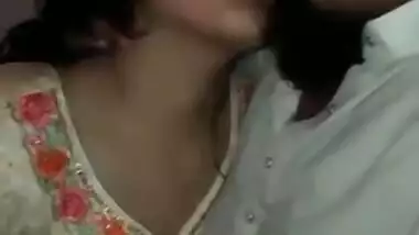 indian couple kissing