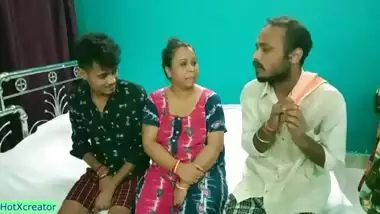 Hot Milf Aunty shared! Hindi latest threesome sex