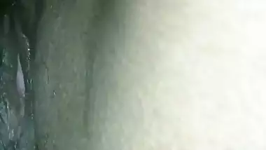 Man licks his wife’s shaved pussy like a dog