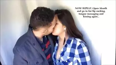 british indian couple passionate kissing