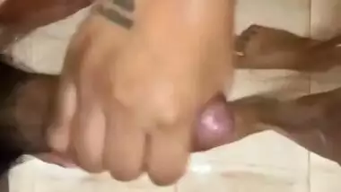 Oasi Das blowjob to her BF in bathroom