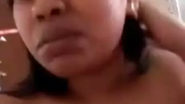 Man impatiently waits for a video call to see Indian wife's tits