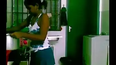 Home sex of college girl fucked in kitchen
