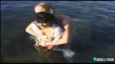 Real indian teen sex for money with white boss in the ocean