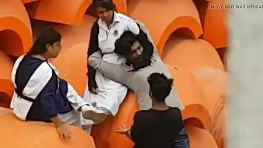 Indian friends chillout in road HOT Moment Caught