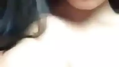 Desi cute girl boob show selfie video