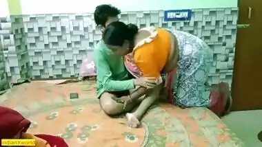 Indian teen boy fucking with hot beautiful maid Bhabhi! Uncut homemade sex